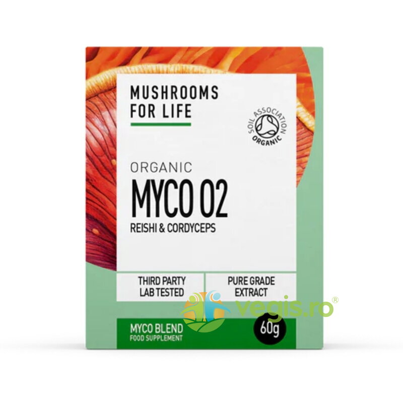 Oferte la Pulbere Myco O2 Reishi si Cordyceps 1000mg Pure Grade Extracts Ecologica/Bio 60g