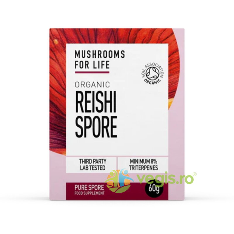 Oferte la Pulbere de Reishi Spore 1000mg Ecologica/Bio 60g