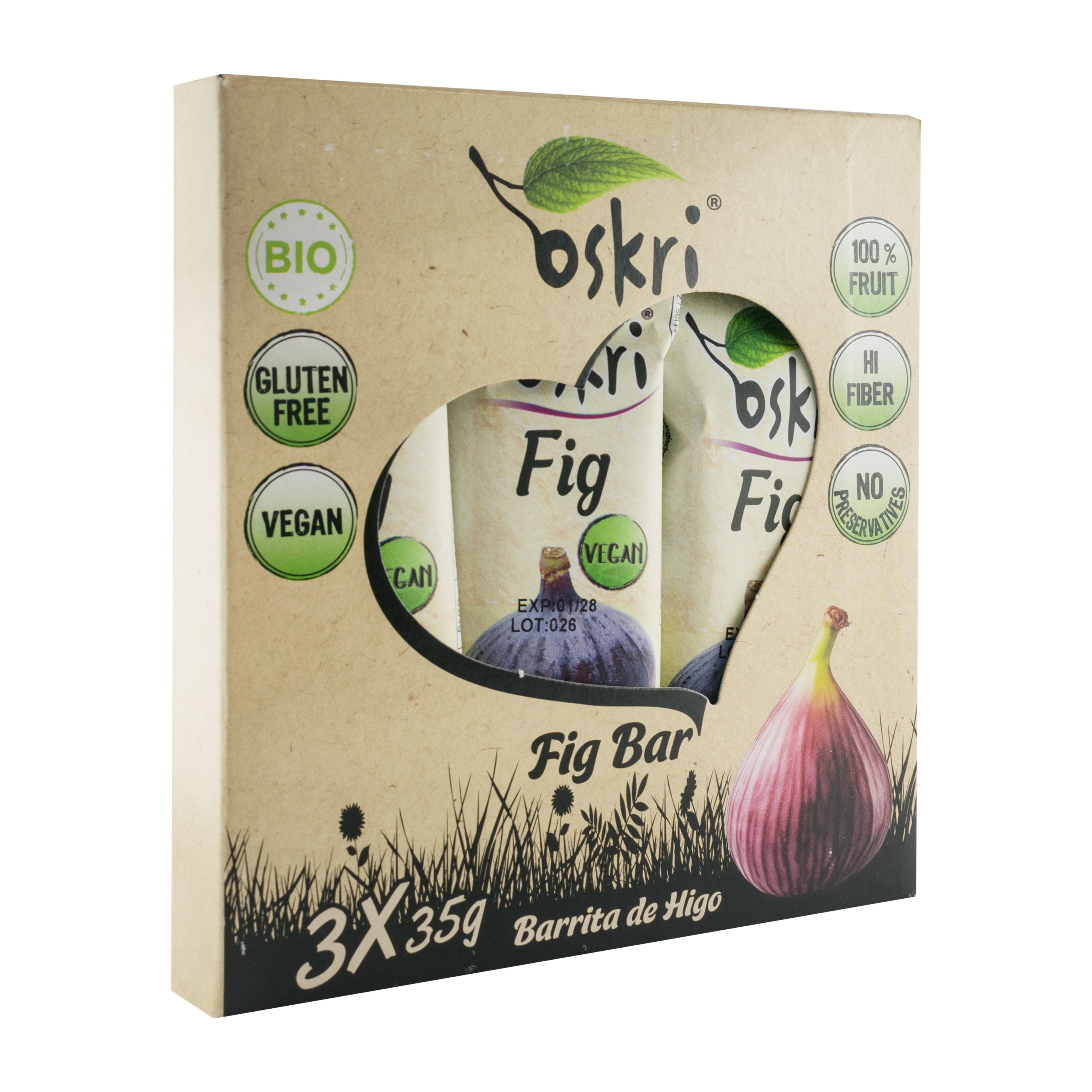 Oferte la Batoane bio din smochine, 3x35g Oskri