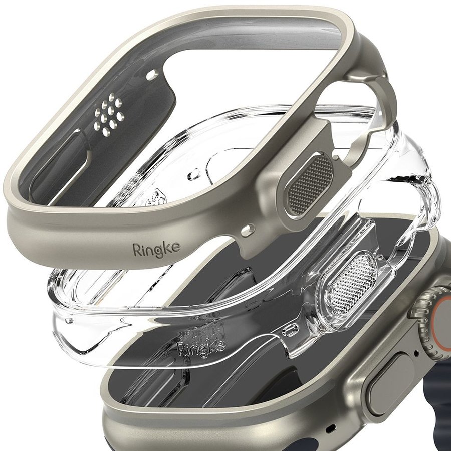 Oferte la Accesoriu smartwatch Slim compatibil cu Apple Watch Ultra 49mm Gri/Transparent