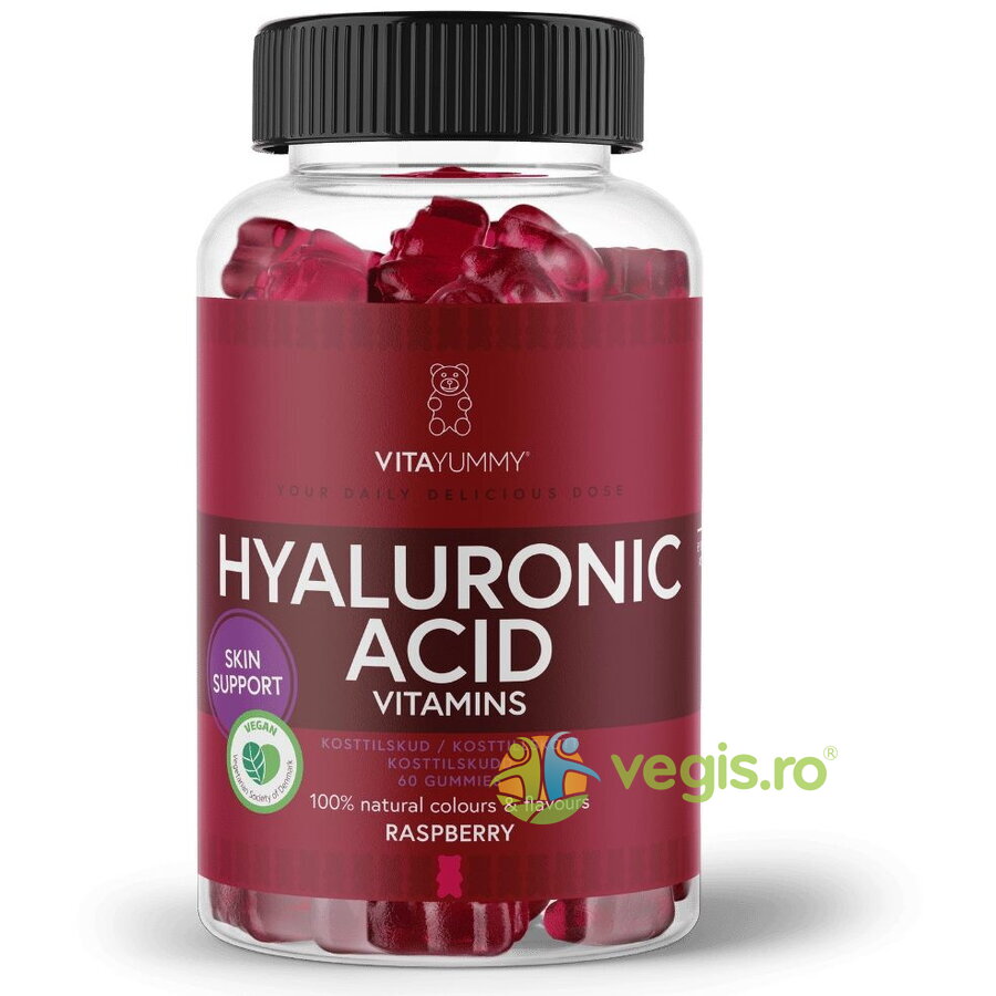 Oferte la Acid Hialuronic si Niacina Ursuleti Gumati Aroma de Zmeura 60 jeleuri