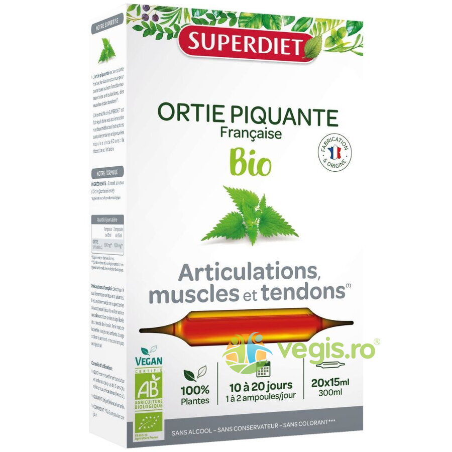 Oferte la Urzica pentru Articulatii Ecologice/Bio 20 fiole x 15ml