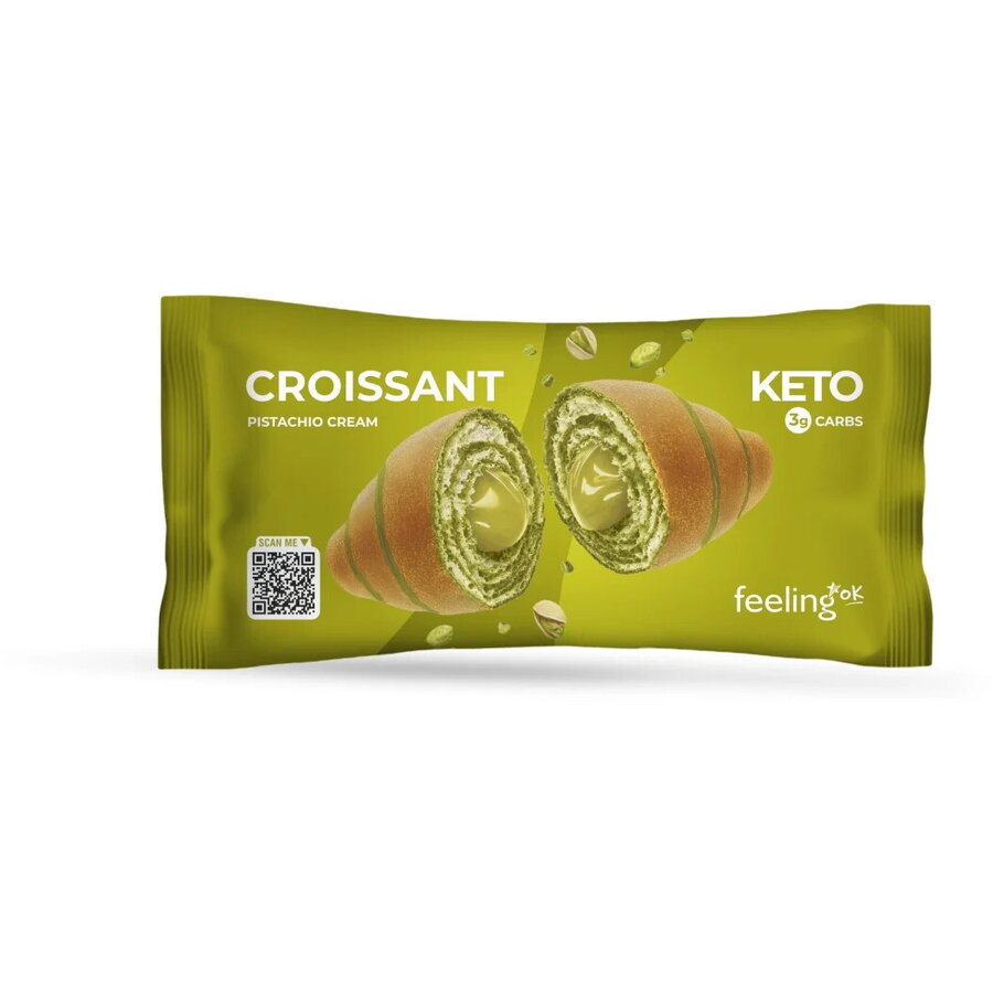 Oferte la Croissant Proteic cu Fistic Low-Carb fara Zahar Adaugat 50g