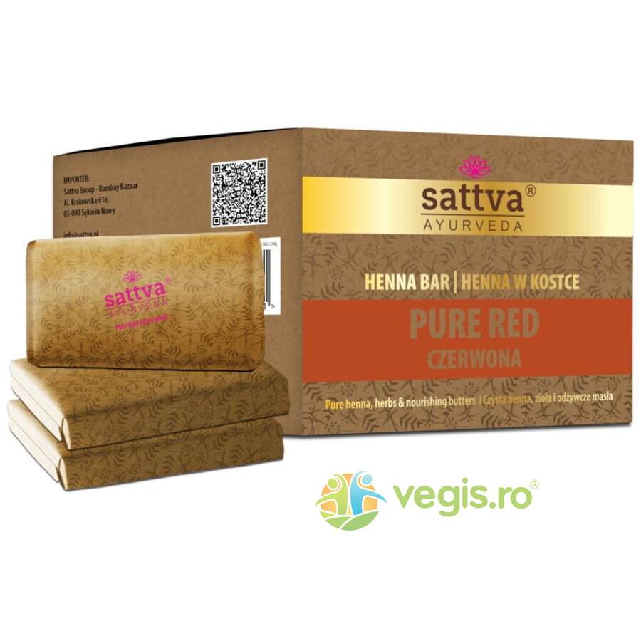 Oferte la Vopsea de Par Henna Rosu Pur cu Unt de Shea si Uleiuri Esentiale 3 x 80g