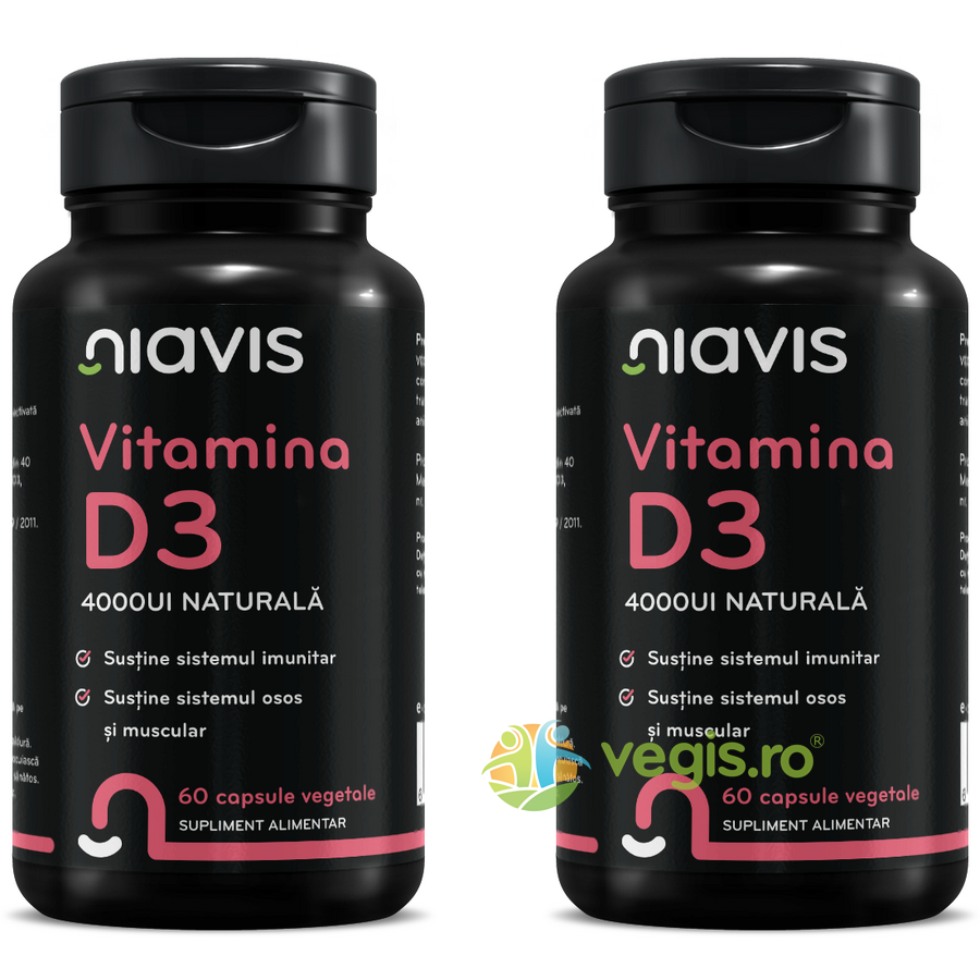 Oferte la Pachet Vitamina D3 Naturala 4000ui 60cps+60cps