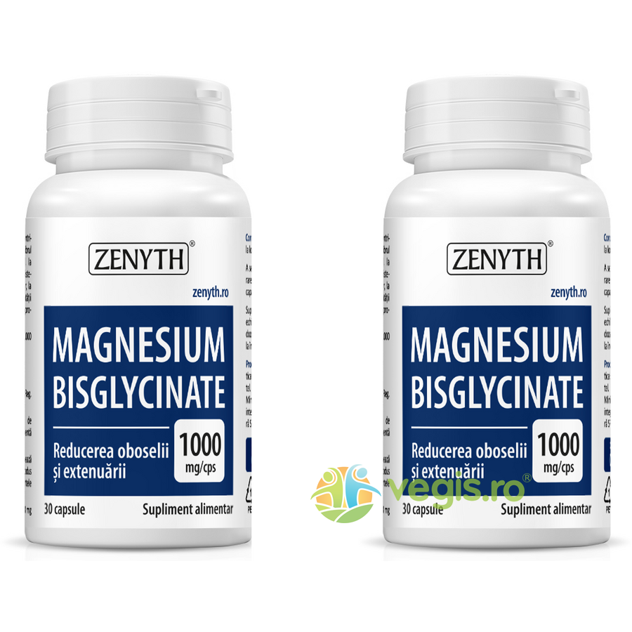 Oferte la Pachet Magnesium Bisglycinate (Magneziu Bisglicinat) 30cps+30cps