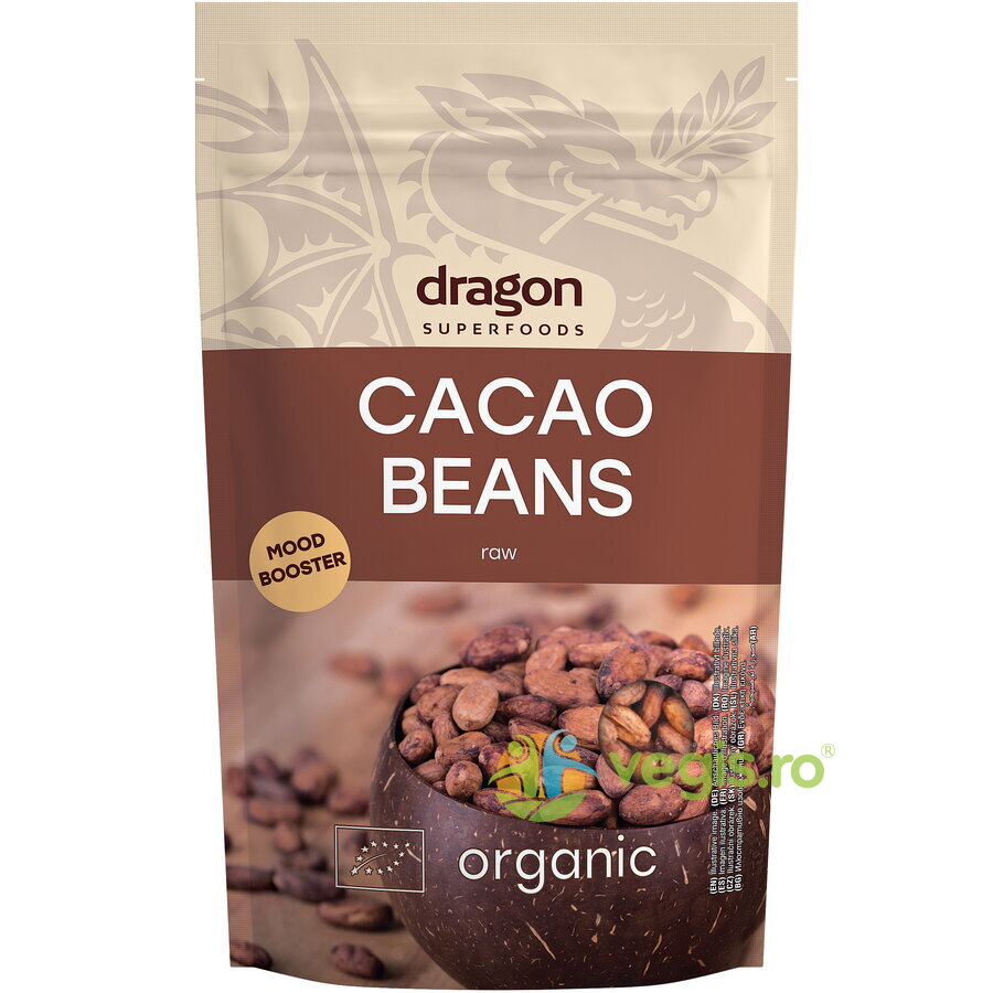 Oferte la Boabe de Cacao Intregi Raw fara Gluten Ecologice/Bio 200g