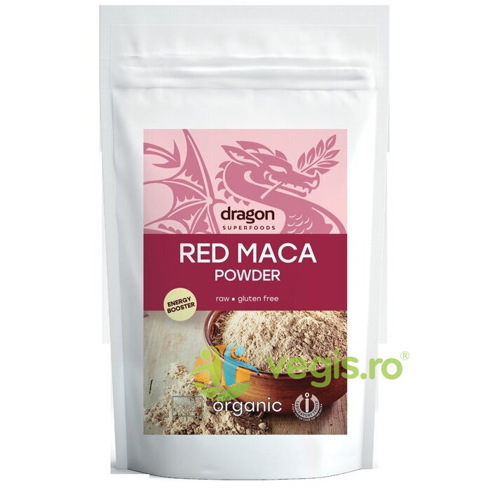 Oferte la Pudra de Maca Rosie Raw fara Gluten Ecologica/Bio 100g
