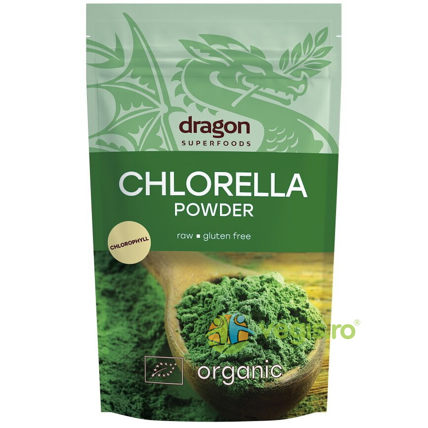 Oferte la Pulbere de Chlorella Raw fara Gluten Ecologica/Bio 200g
