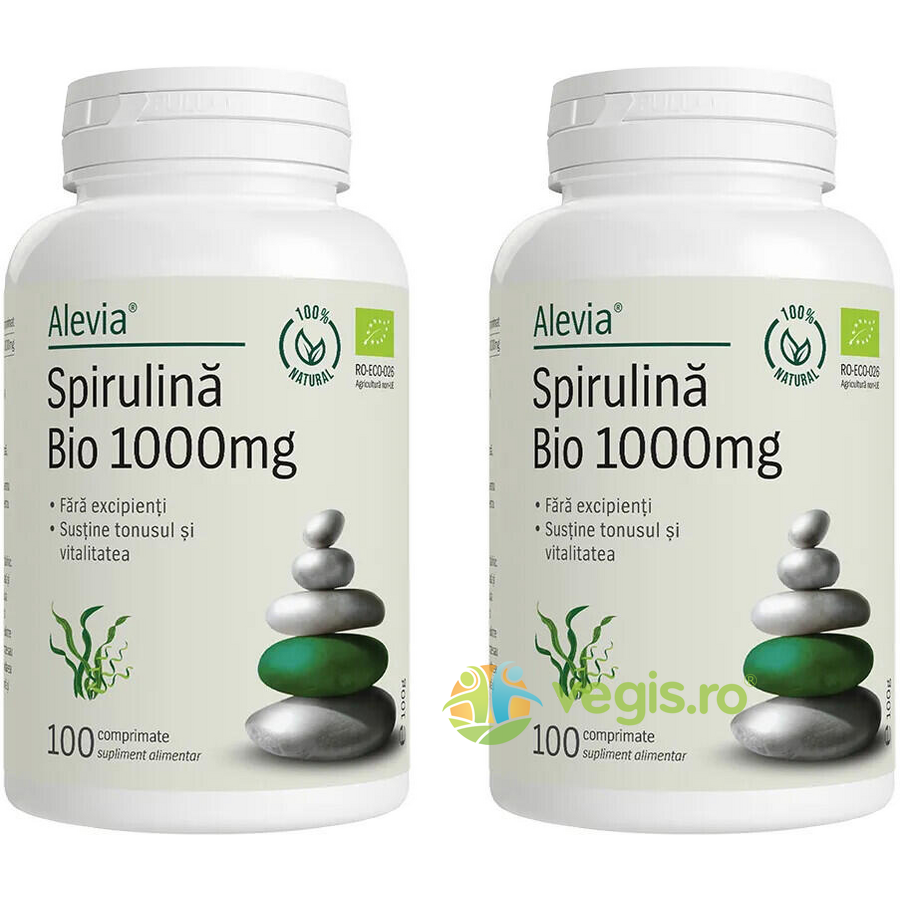 Oferte la Pachet Spirulina 1000mg Ecologica/Bio 100cpr+100cpr
