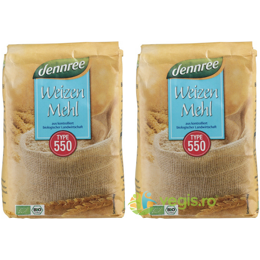 Oferte la Pachet Faina Alba de Grau tip 550 Ecologica/Bio 1kg+1kg