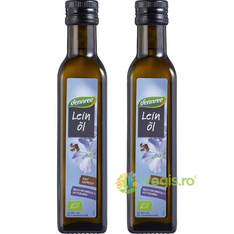 Oferte la Pachet Ulei de In Virgin Presat la Rece Ecologic/Bio 250ml+250ml