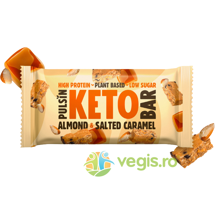 Oferte la Baton Proteic Keto cu Migdale si Caramel Sarat 50g