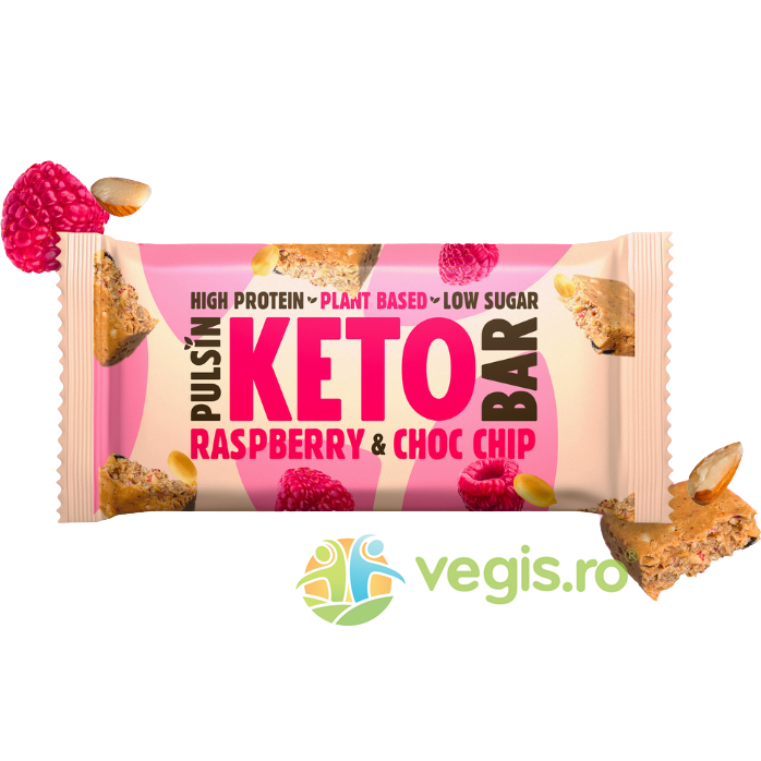 Oferte la Baton Proteic Keto cu Ciocolata si Zmeura 50g