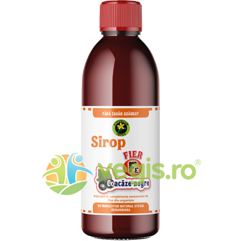 Oferte la Sirop Fier cu Coacaze Negre cu Stevia Rebaudiana 500ml