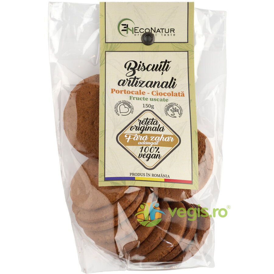 Oferte la Biscuiti Artizanali cu Portocale si Ciocolata fara Zahar 150g
