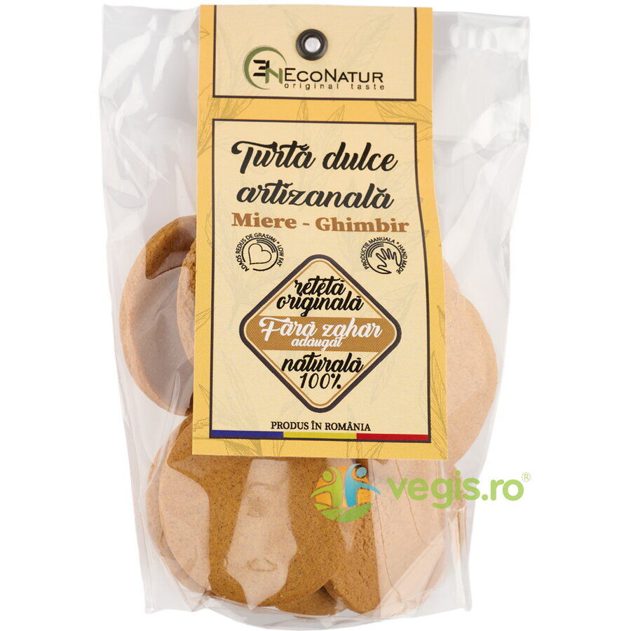 Oferte la Turta Dulce Artizanala cu Ghimbir si Miere fara Zahar 150g