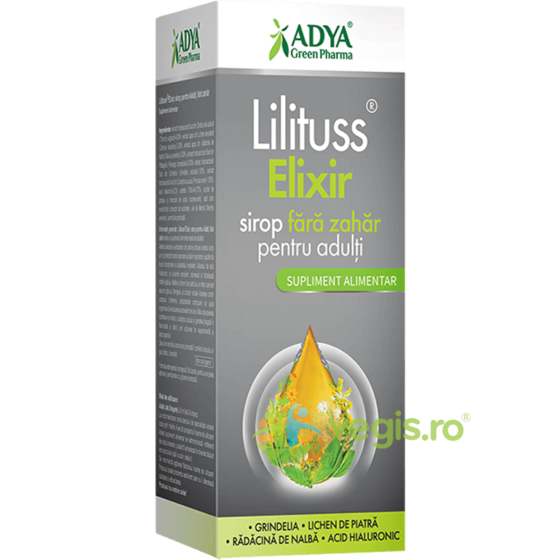 Oferte la Lilituss Elixir Sirop pentru Adulti fara Zahar 180ml