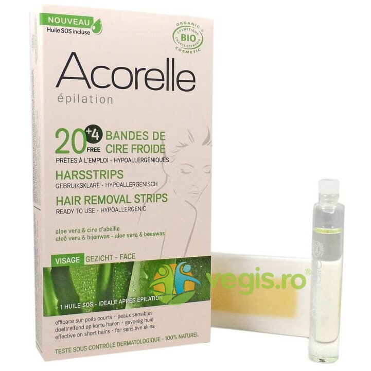Oferte la Benzi Depilatoare cu Ceara Rece pentru Fata Bio 10x2buc