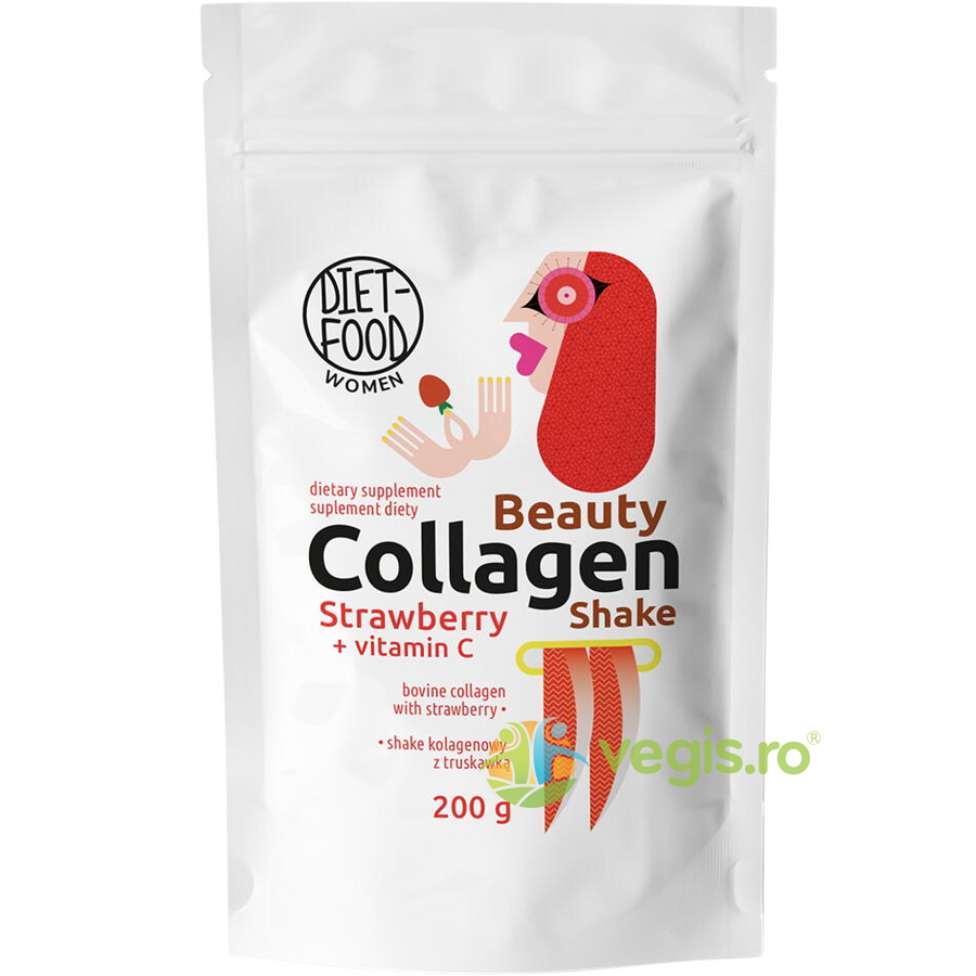 Oferte la Shake cu Capsuni Beauty Collagen 200g