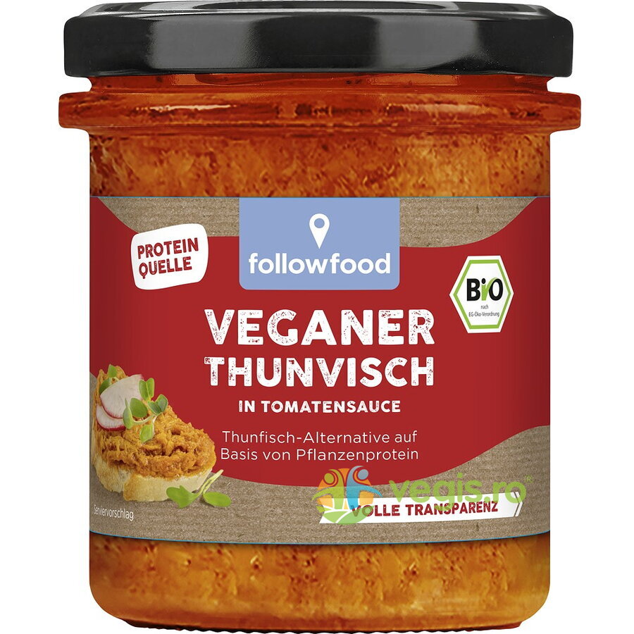 Oferte la Pasta Alternativa la Ton pe Baza de Proteina Vegetala cu Rosii Ecologica/Bio 180g
