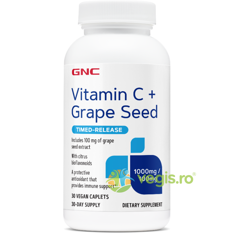 Oferte la Vitamina C 1000mg cu Bioflavonoide si Extract din Seminte de Struguri cu Eliberare Prelungita 30tb
