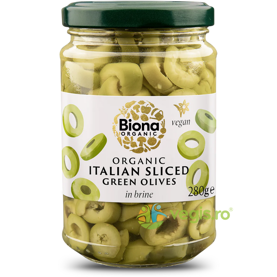 Oferte la Masline Verzi Italiene Feliate in Saramura Ecologice/Bio 280g