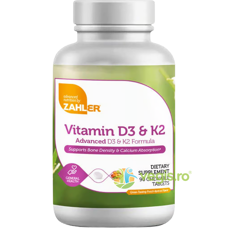 Oferte la Vitamina D3+K2 Formula Avansata pentru Absorbtie Superioara 90tb masticabile