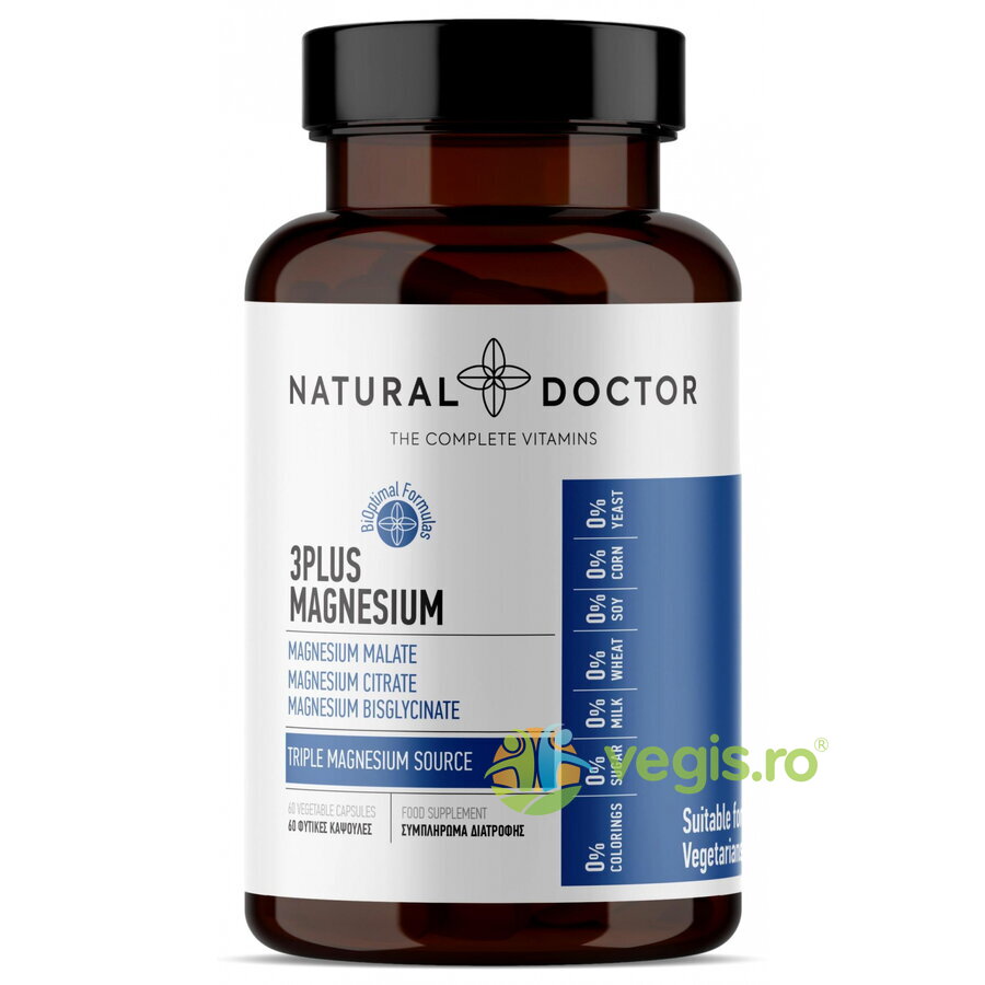 Oferte la Magneziu pentru Recuperare Musculara si Functie Psihologica Normala 3Plus Magnesium 60cps