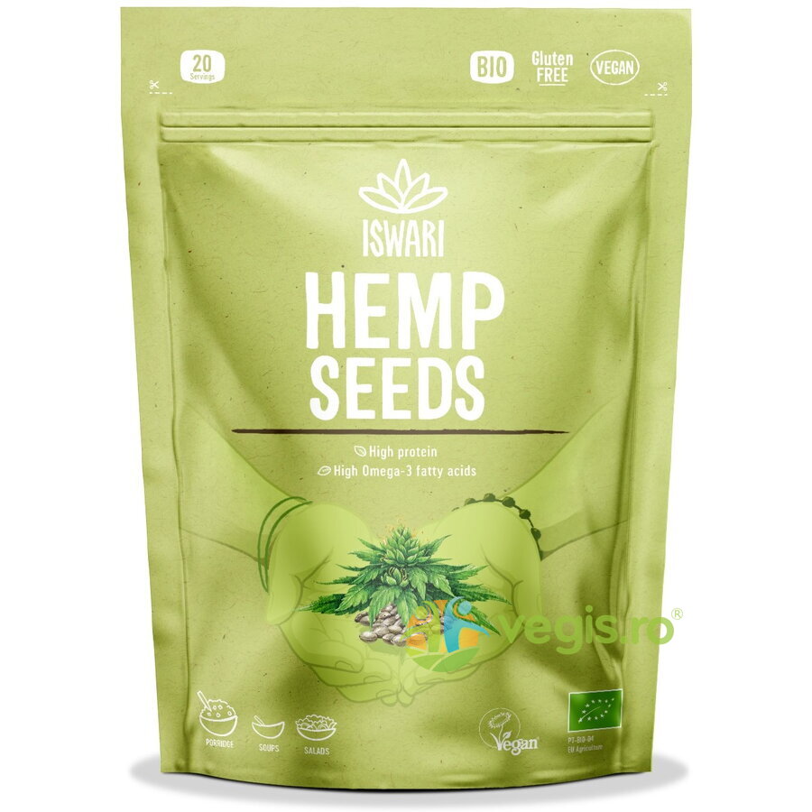 Oferte la Seminte de Canepa Decorticate fara Gluten Ecologice/Bio 250g