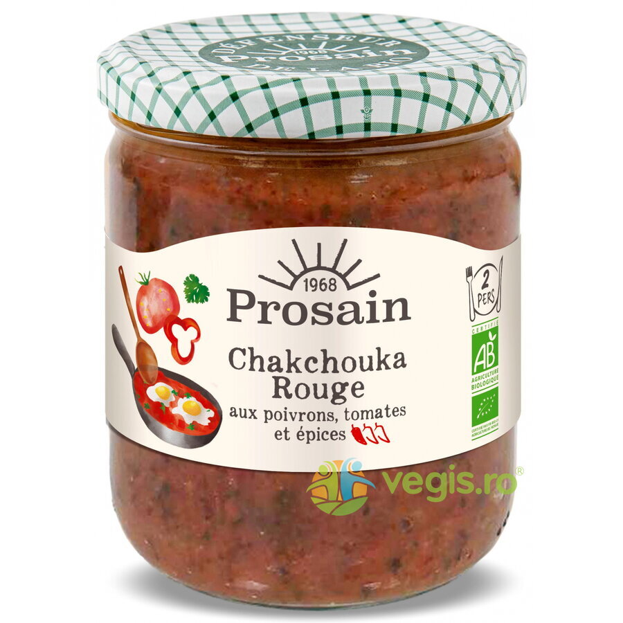 Oferte la Shakshuka Rosie cu Rosii, Ardei Rosu si Condimente Ecologica/Bio 400g