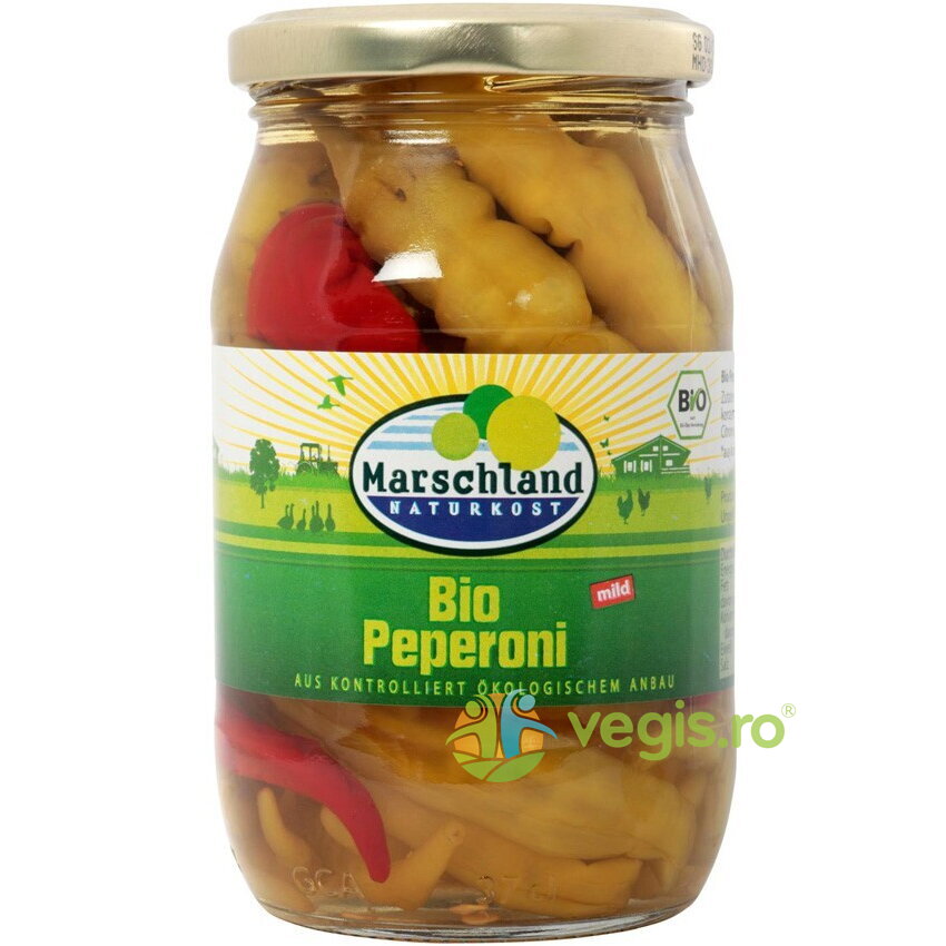 Oferte la Ardei Iute Mediu in Otet de Mere Ecologic/Bio 320g