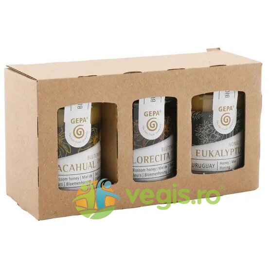 Oferte la Set din 3 Feluri de Miere Ecologica/Bio 3x125g