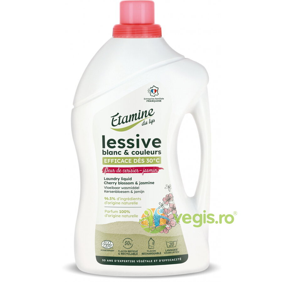 Oferte la Detergent Rufe Albe si Colorate cu Parfum de Flori de Cires si Iasomie 1L