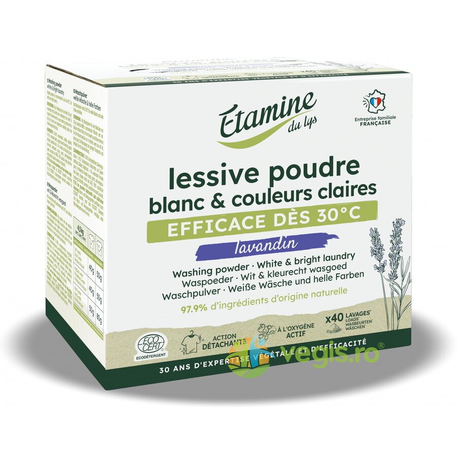 Oferte la Detergent Pudra pentru Rufe Albe si Culori Deschise cu Parfum de Lavanda 2kg