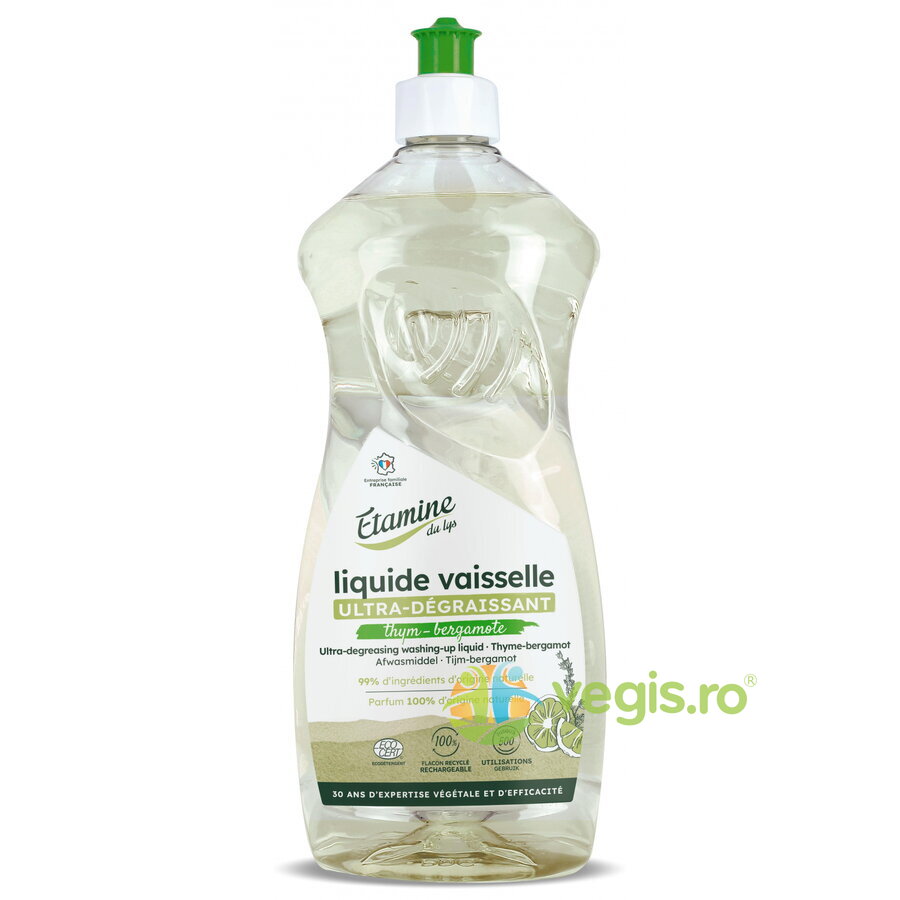 Oferte la Detergent Eco Ultra Degresant pentru Vase cu Parfum de Cimbru si Bergamota 1L