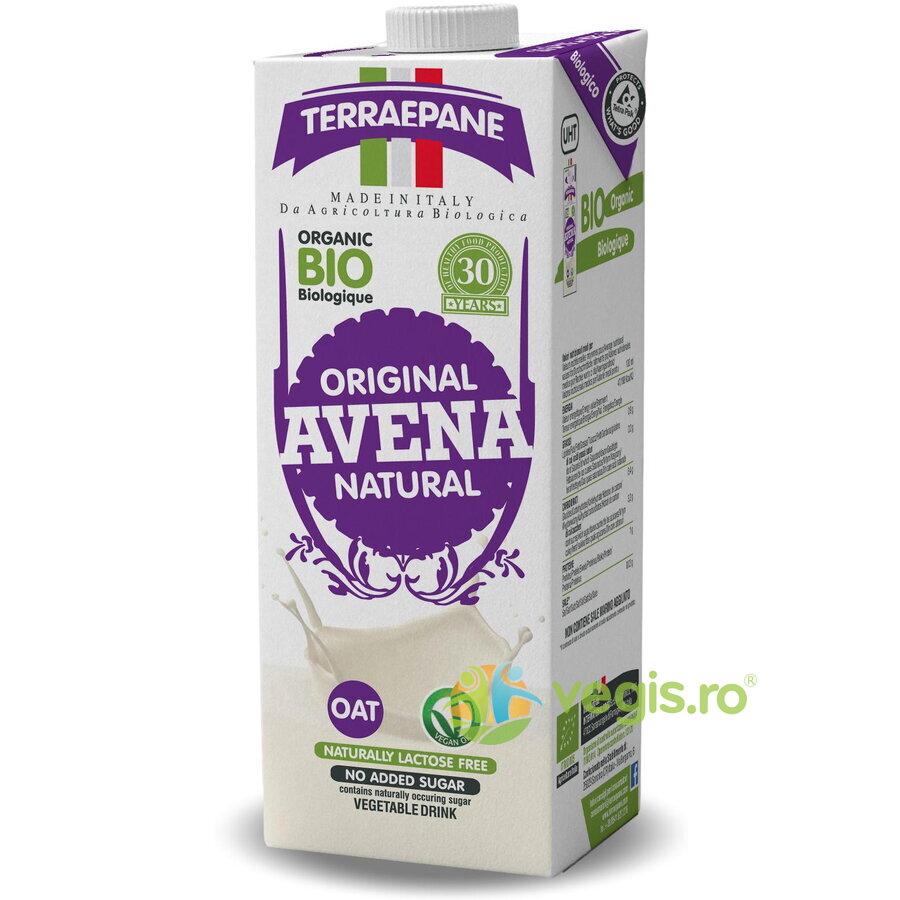 Oferte la Bautura Vegetala din Ovaz Integral fara Zahar Ecologica/Bio 1L
