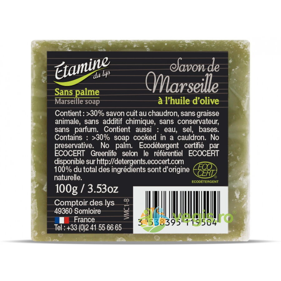 Oferte la Sapun Solid de Marsilia cu Ulei de Masline pentru Rufe si Podele, fara Parfum si Coloranti 100g
