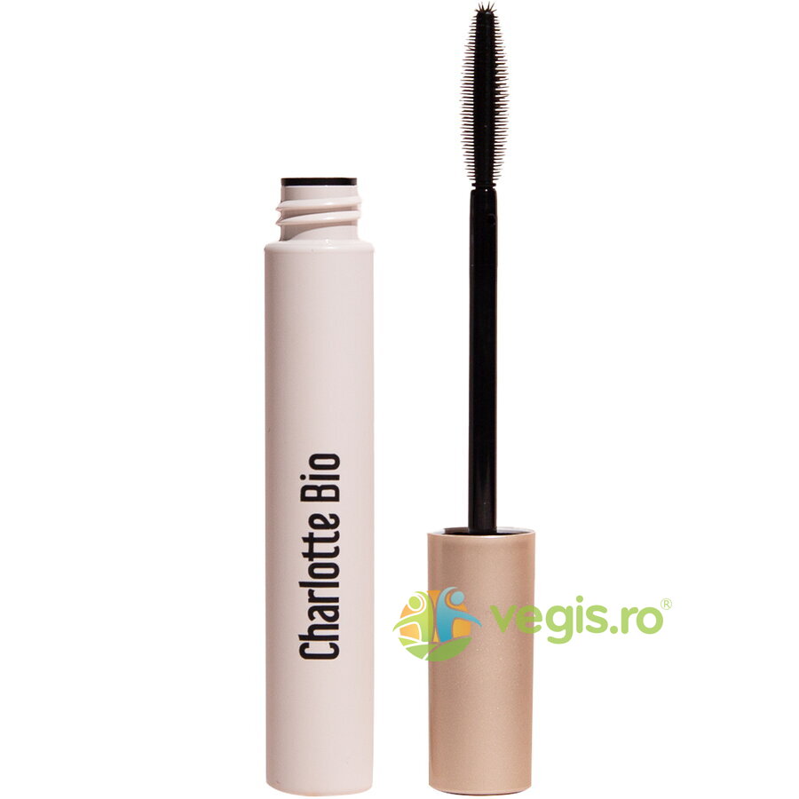Oferte la Mascara Negru pentru Volum si Alungire cu Apa de Trandafir, Ulei de Ricin si Ceara Vegetala Bio 8ml