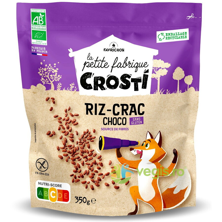 Oferte la Cereale pentru Copii din Orez Expandat si Ciocolata fara Gluten Ecologice/Bio 350g