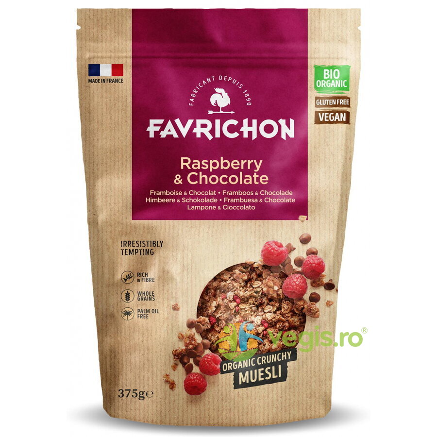 Oferte la Musli Crocant cu Zmeura si Ciocolata fara Gluten Ecologic/Bio 375g