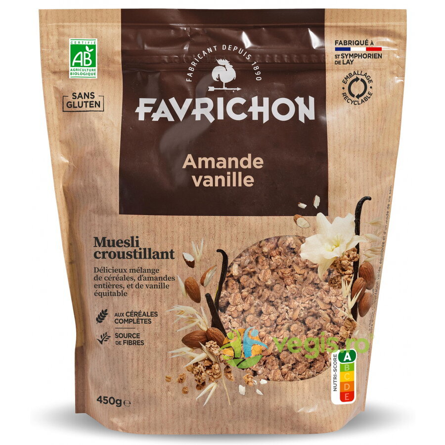 Oferte la Musli Crocant cu Migdale si Vanilie fara Gluten Ecologic/Bio 450g