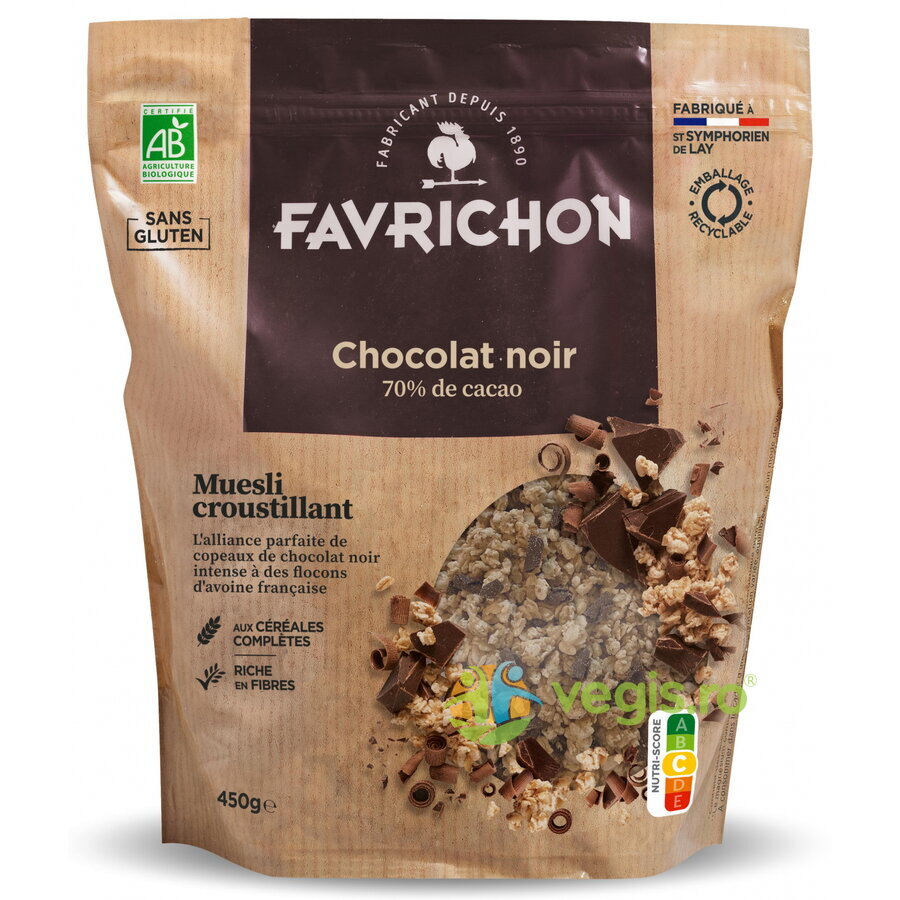 Oferte la Musli Crocant cu Ciocolata Neagra fara Gluten Ecologic/Bio 450g