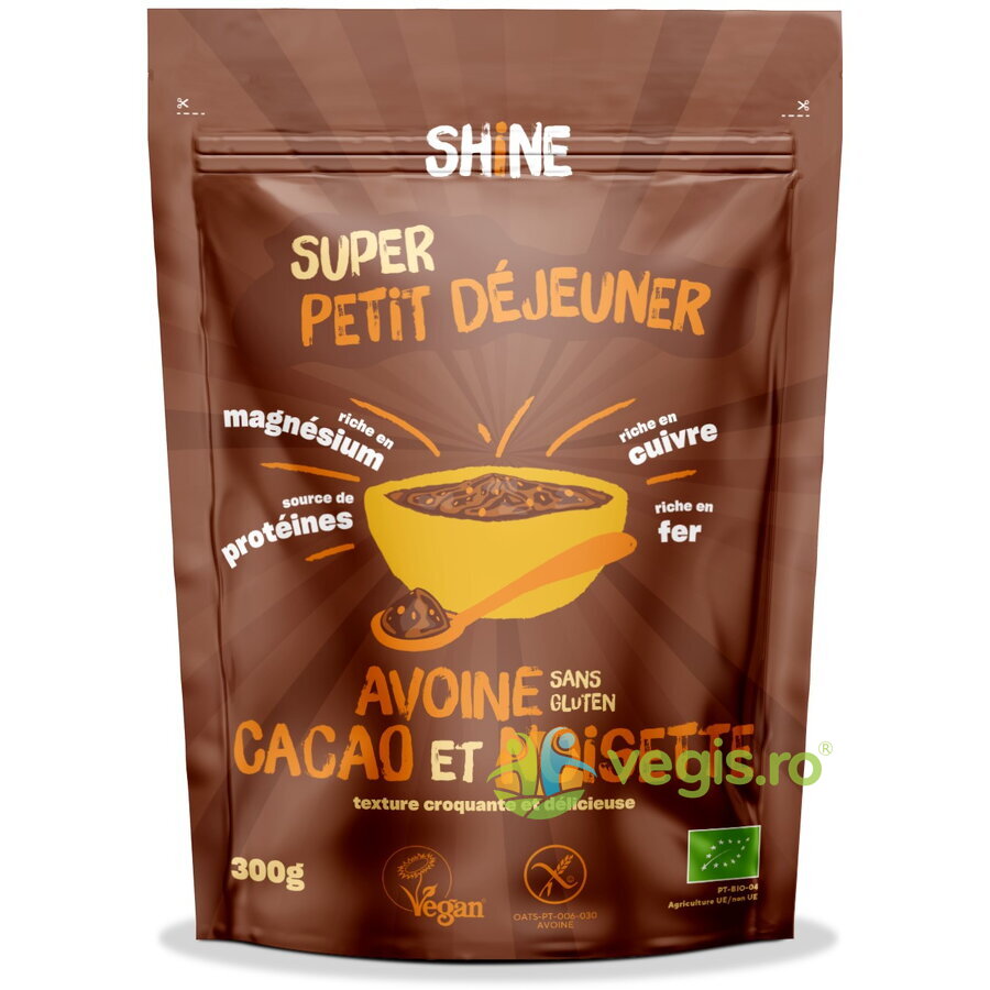 Oferte la Cereale Instant cu Ovaz, Cacao si Alune de Padure fara Gluten Ecologice/Bio 300g