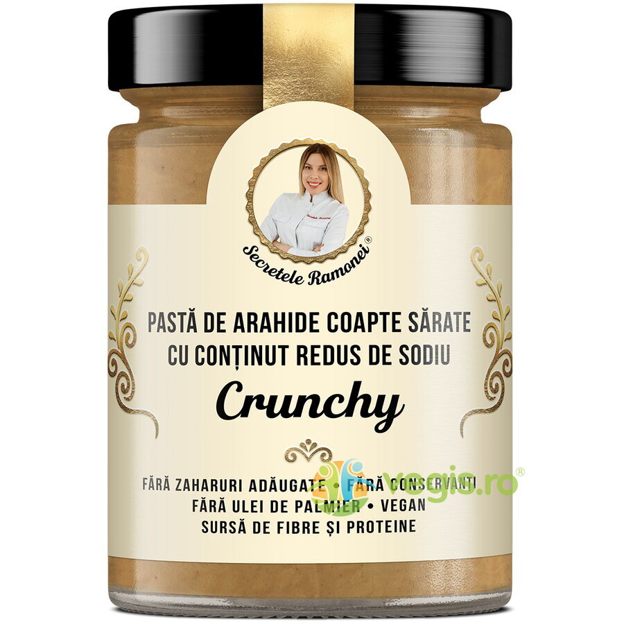 Oferte la Pasta de Arahide Coapte Sarate cu Continut Redus de Sodiu Crunchy Secretele Ramonei 350g