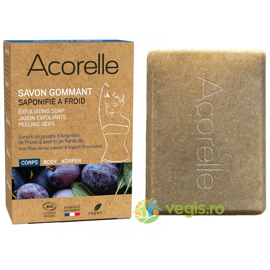 Oferte la Sapun Exfoliant cu Pudra din Samburi de Prune si Unt de Shea Bio 100g