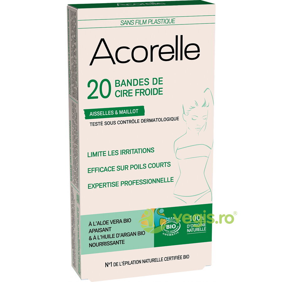 Oferte la Benzi Depilatoare pentru Axila si Zona Inghinala cu Ceara Rece si Aloe Vera Bio 10x2buc