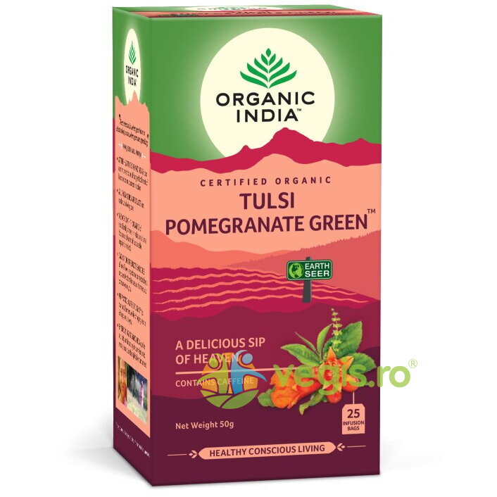 Oferte la Ceai Tulsi cu Rodie si Ceai Verde Ecologic/Bio 25dz