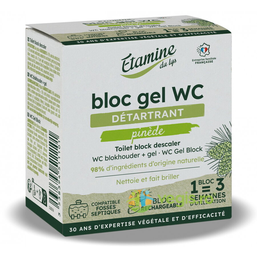 Oferte la Pastila Gel + Suport pentru Curatare si Detartrare Toaleta cu Parfum de Pin si Eucalipt 50ml