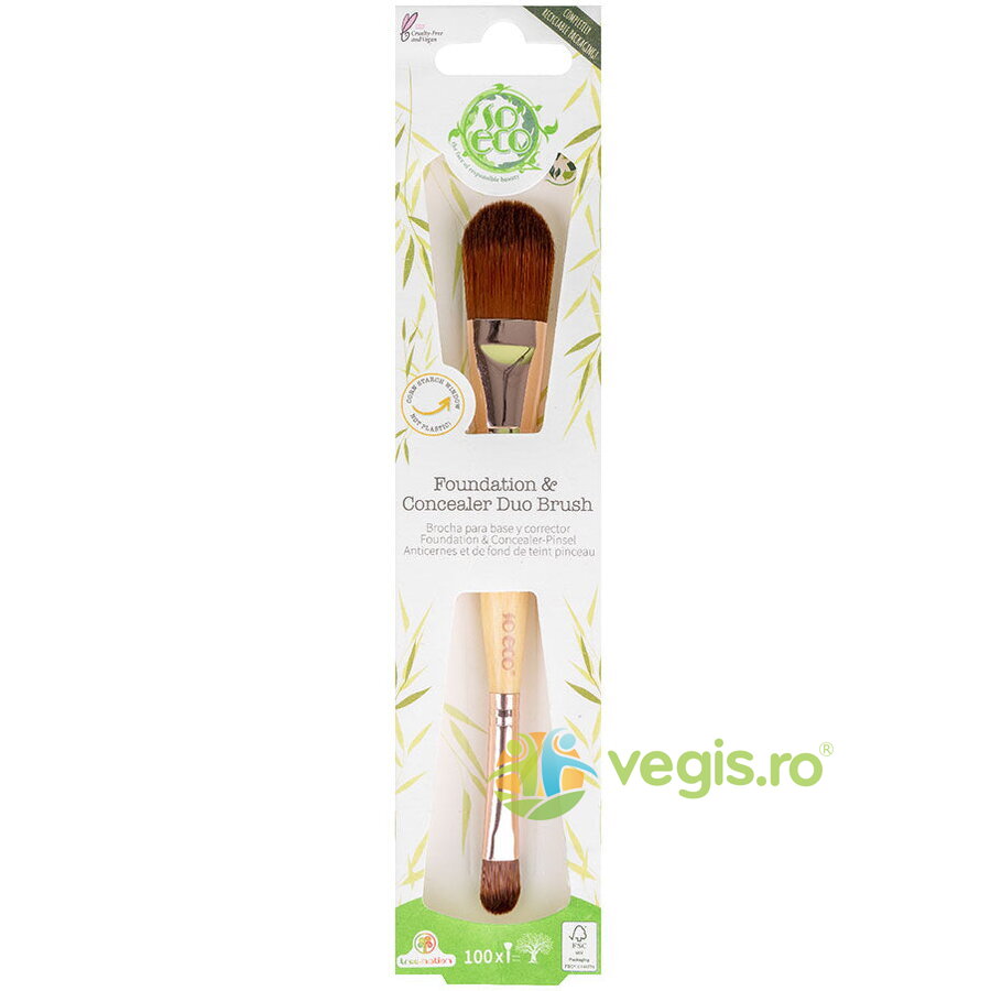 Oferte la Pensula pentru Fond de Ten si Concealer cu Capat Dublu 1buc